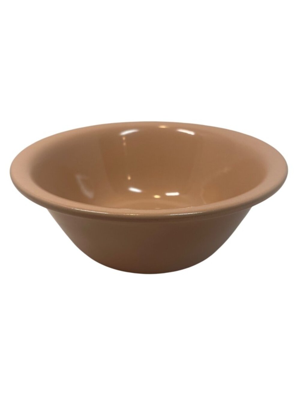 Vintage Peach Ceramic Mixing Bowl Embossed Base Mark MIX 3